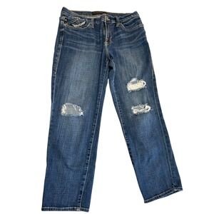 Rock‎ & Republic Womens Distressed Americana Star Flag Straight Leg Jeans Blue 6